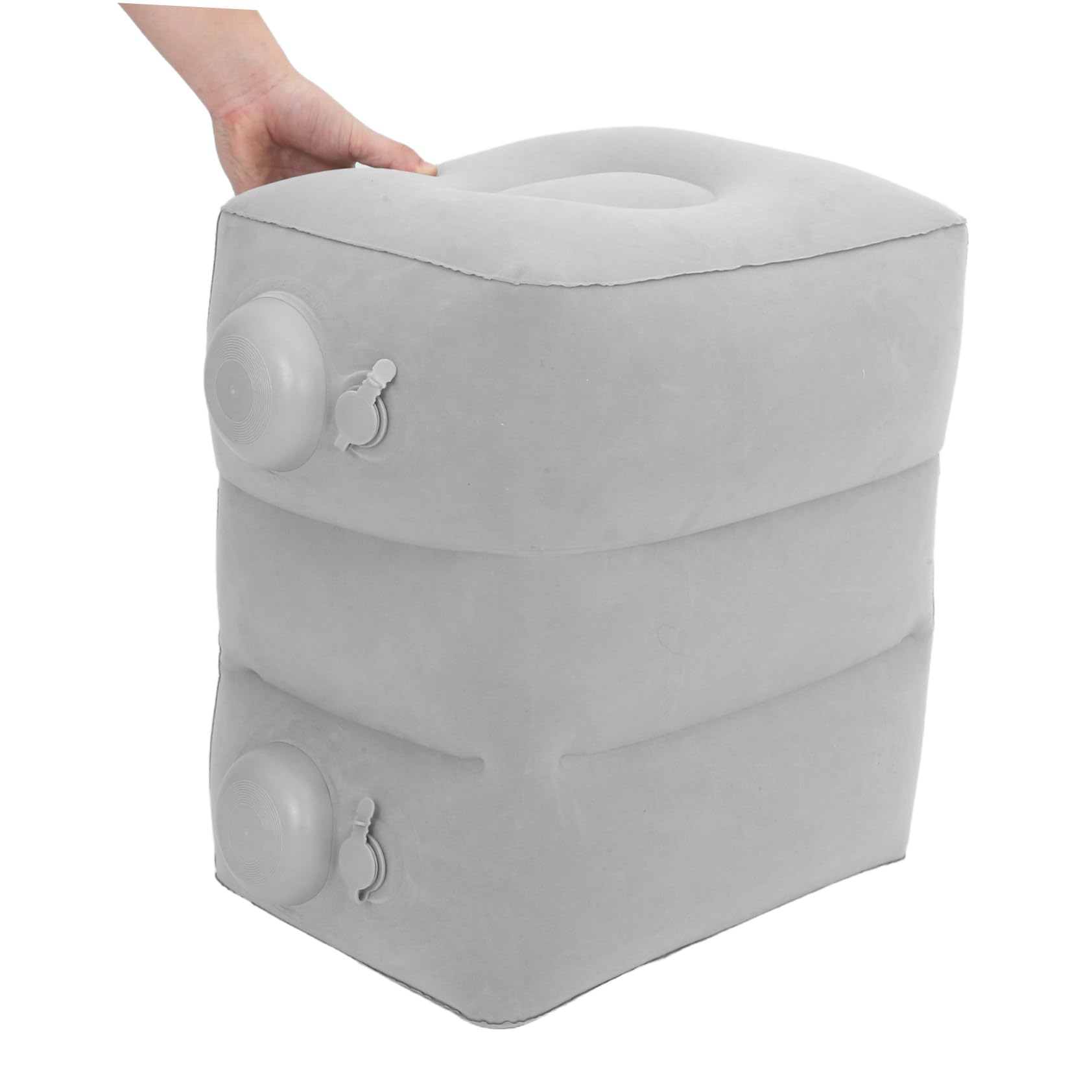 Poggiapiedi Gonfiabile da Viaggio per Aereo, Tre Strati | Pvc Floccato, Portatile e Facile da Trasportare, per Treno e Spostamenti, Supporto Elevazione Gambe
