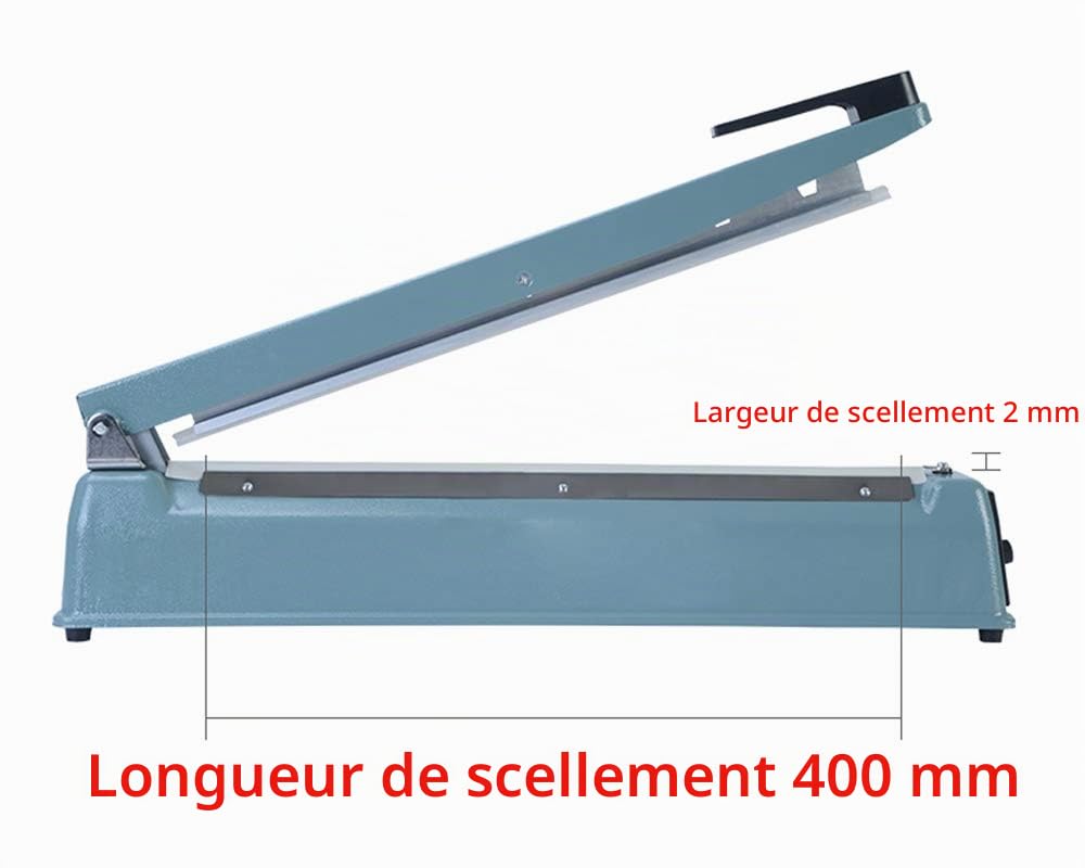 Machine Manuelle Sac De Thermoscelleuse D'Impulsion De Main, Outil De Thermoscellage De Sac En Plastique De Tube De Poly, 2 Kits De Remplacement Gratuits