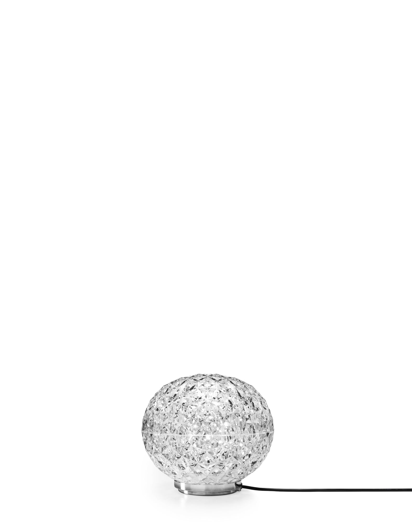 Kartell Mini Planet, Tischleuchte, Dimmbare Batterieversion, Rauch, Ø 16 cm