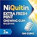 Price comparison product image NiQuitin Extra Fresh Mint Gum - 2mg, 100 Gums - Stop Smoking Aid