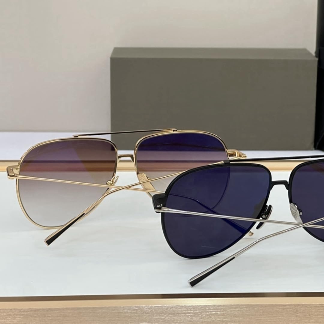 Occhiali da sole ovali in metallo da donna per uomo, alla moda