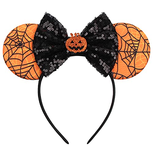 ONENINEDREAM Halloween Spider Mouse Ear Hairband Women Custome Cosplay Party (Hua-ju ear)