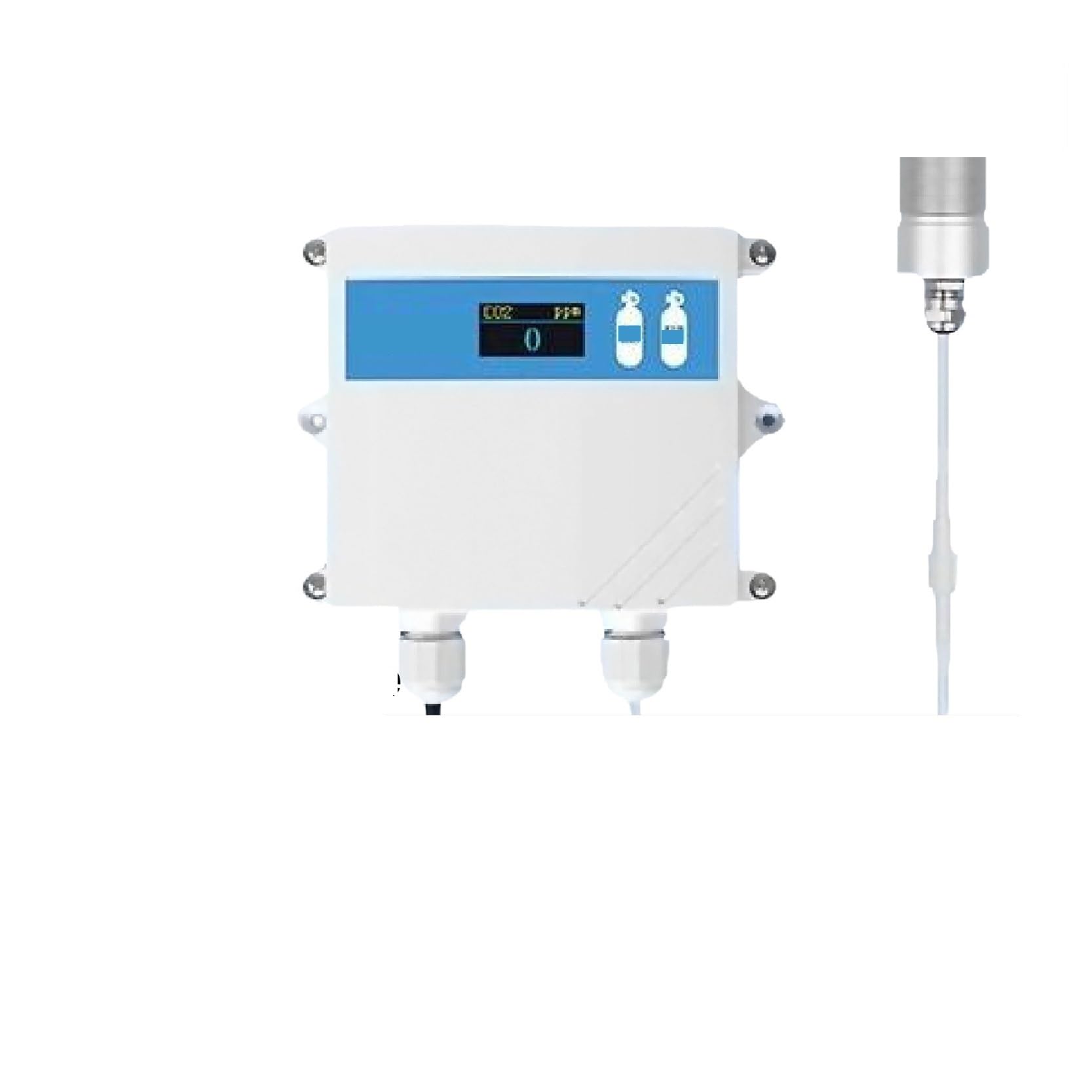 Gasdetektor, Wandmontierter Kohlenmonoxidsensor CO-Gasdetektor-Sender RS485 4-20mA-Ausgang Industrieller CO-Monitor für Arbeit und Zuhause(EPLEDRS4851000PPM)