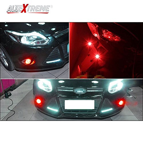 Image of AllExtreme EXEE35R Eagle Eye LED Pilot /Indicator Lamp Strobe Parking Reverse Fog Daytime Light DRL Bulb for Car Bike Scooty (Black, Set of 2)
