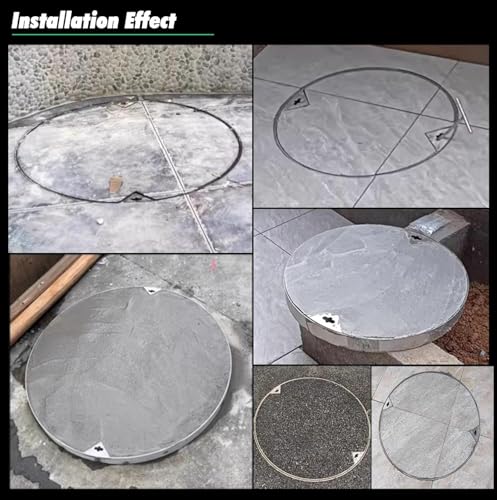 Cubierta para tanque séptico con extractor para pozo de registro en jardín 7