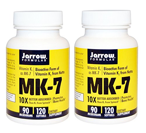 Jarrow Formulas MK-7, 90 mcg, 120 Softgels, 2 Pack
