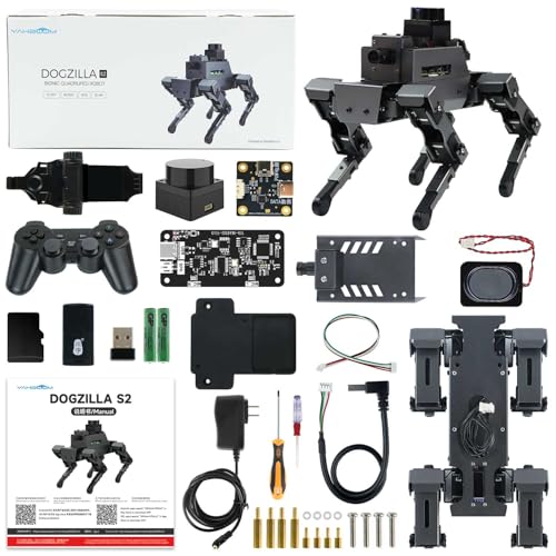 Image of Yahboom Raspberry Pi 5 Embodied Intelligence Robot Dog Python Programmable 12DOF Mechanical Dog DOGZILLA OpenCV (S2 Without Pi)