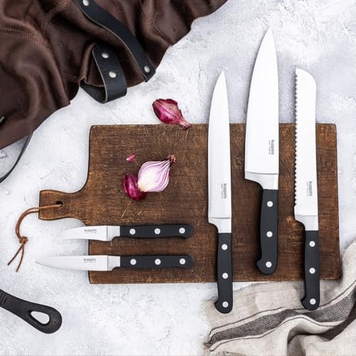 Foto von Kuppels SOLID Schälmesser, extra scharf & schnitthaltig, gehärteter Klingenstahl, rostfrei, poliert & spülmaschinenfest, Gemüsemesser, Obstmesser, Garniermesser…