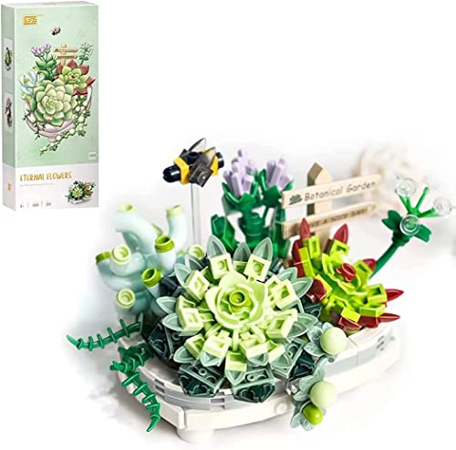YILETKC Blumenstrauß Bausteine, 389 Teilige künstliche Blumen Bausatz, DIY Botanik Kollektion Deko Geschenk für Erwachsene Kompatibel mit Lego Creator Flower Bouquet Cover