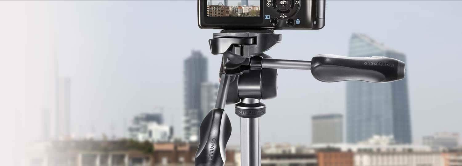 Manfrotto Compact Advanced Aluminum 5-Section Tripod Kit with 3-Way Head, Black (MKCOMPACTADV-BK)