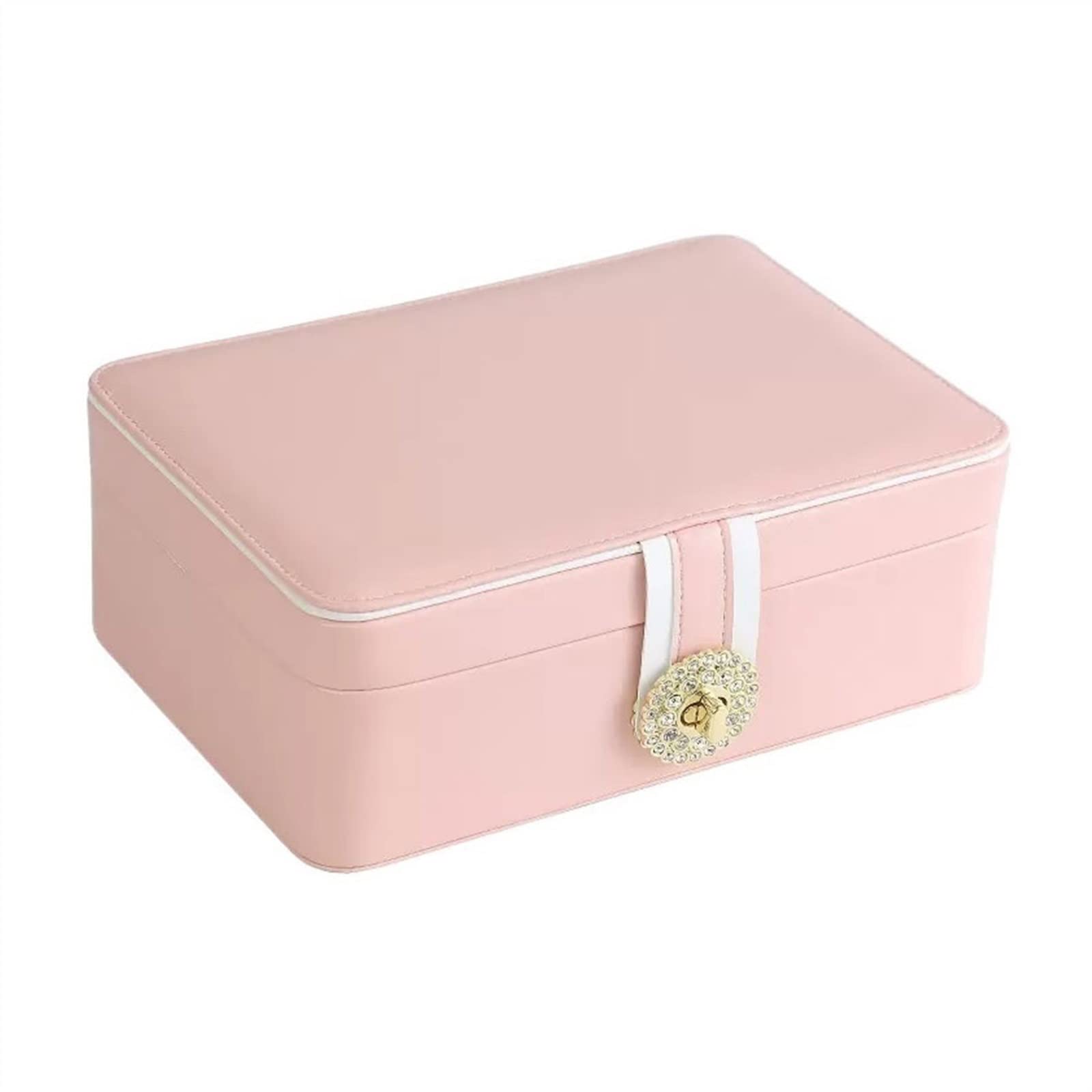 HDBCYUAZ Simple Multi-function Jewelry Box Large Capacity Storage Earrings Necklace Ring(B)
