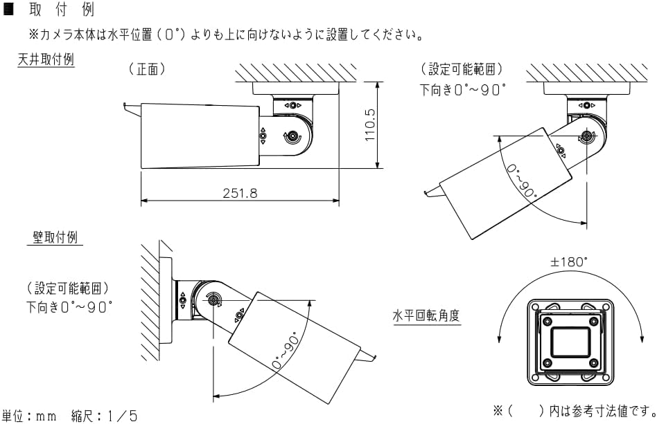 Amazon.co.jp: ティーオーエー(TOA) AH-C1410R3 屋外赤外AHDカメラ
