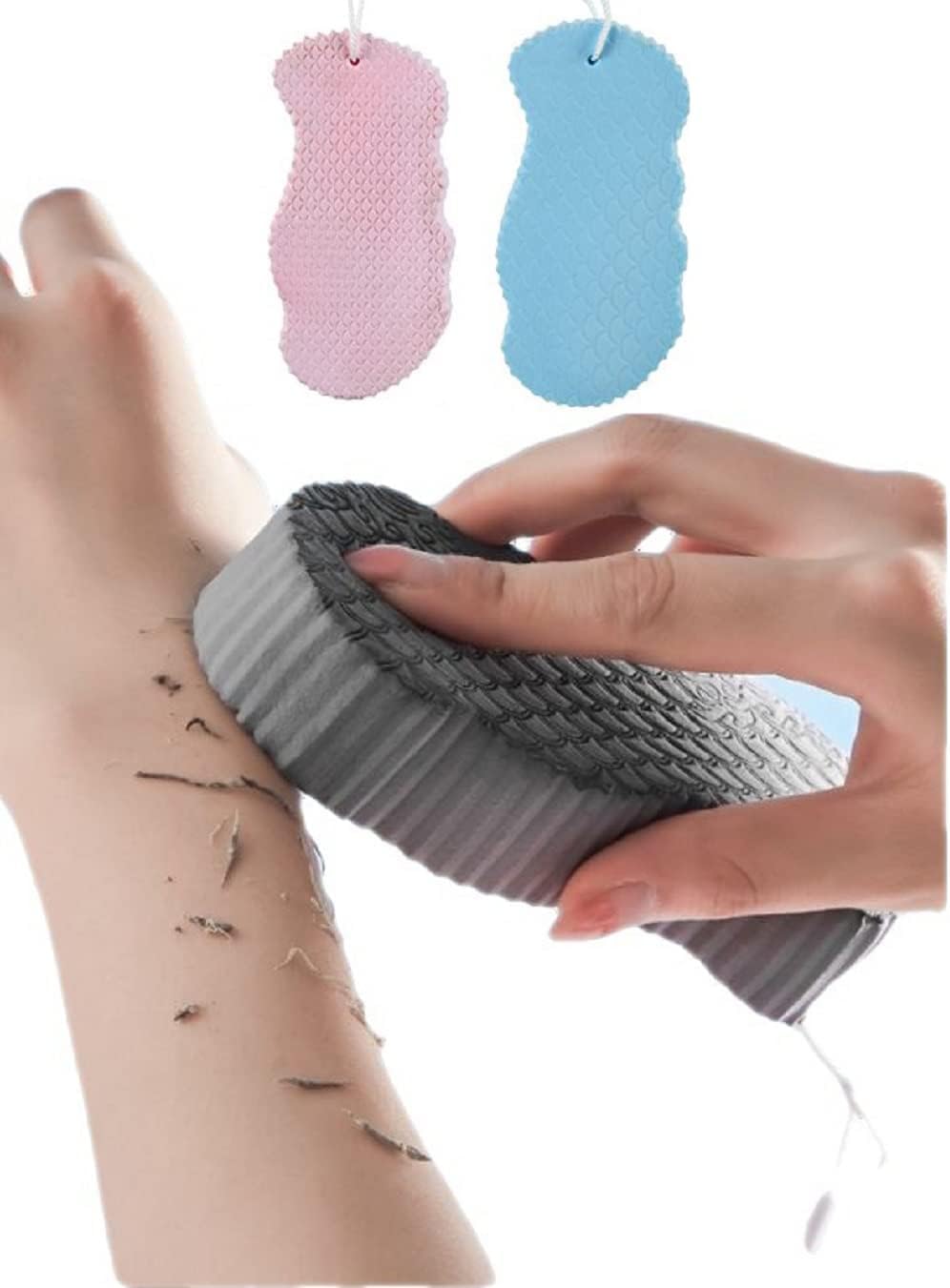 Holy Delight 2Pcs Magic Exfoliating Bath Sponge,3D Super Soft Exfoliating Bath Sponge, Skin Friendly and Reusable for Adults Children and Pregnant Women