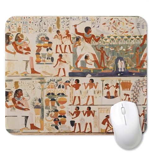 PQKIY Vintage Ancient Egyptian Mouse Pad, Mural Giza Tomb...