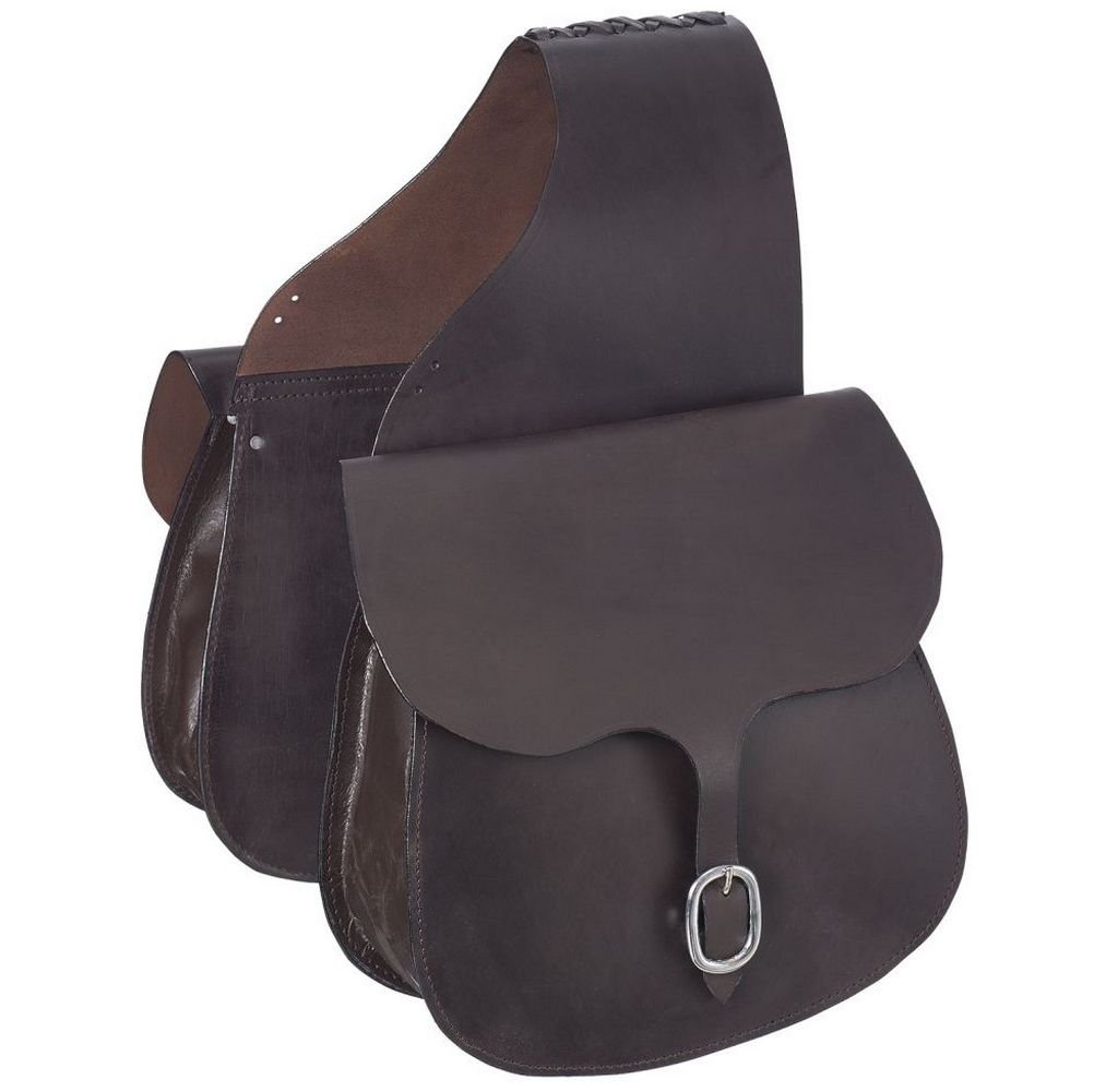 Leather Saddle Bag, Dark Oil Plain