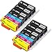 Price comparison product image PrintingWorld Replacement Canon PGI-550XL CLI-551XL Ink Cartridges for Canon Pixma IX6850 IP7200 IP7250 IP8750 MX725 MX925 MG5400 MG6350 (6 Large Black, 2 Photo Black, 2 Cyan, 2 Magenta, 2 Yellow)