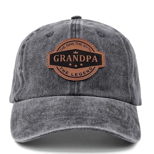 Image of Grandpa Hats for Men, Birthday Gifts for Grandpa, Gift from Grandkids, Funny Trucker Hat Baseball Cap