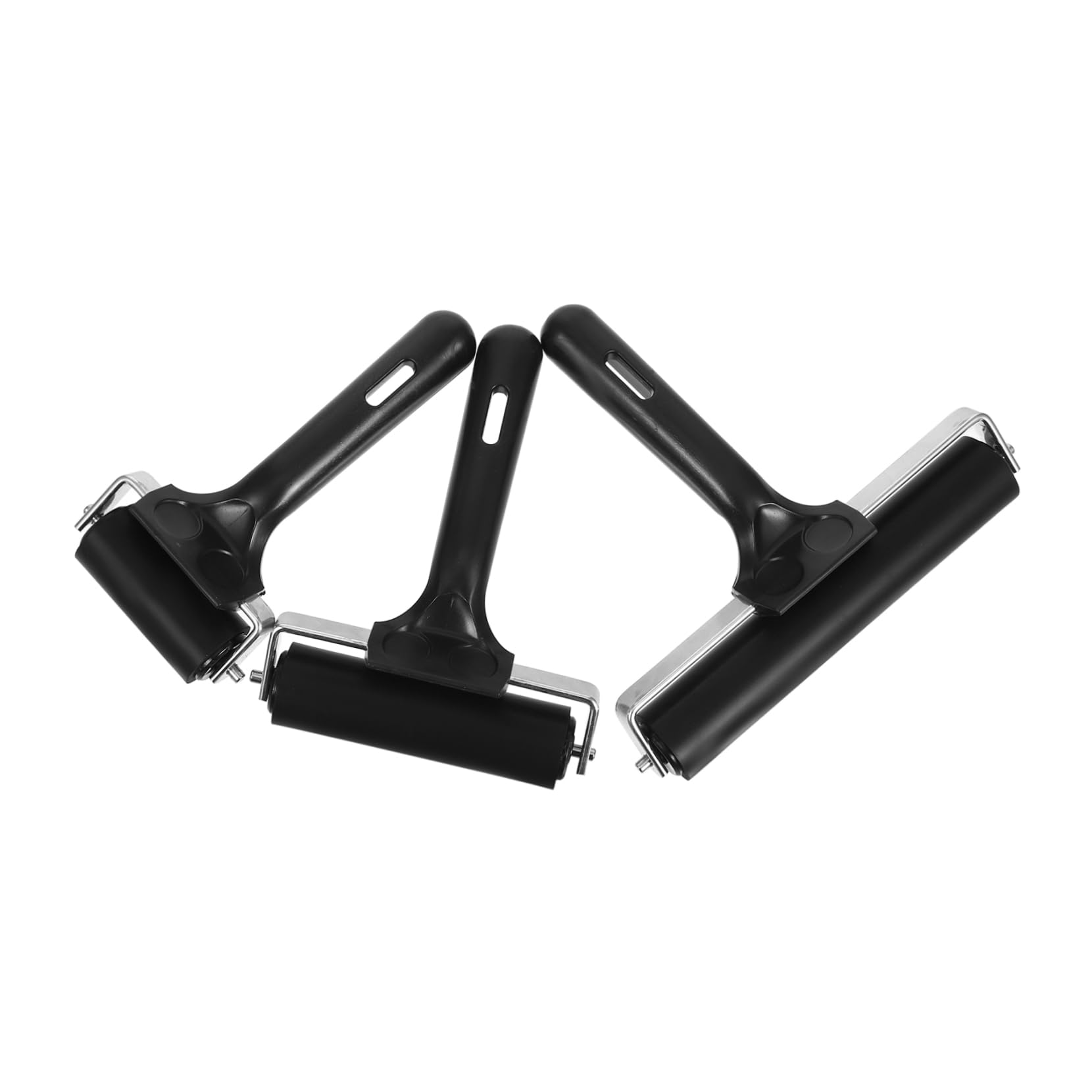 Rodillo de Grabado 3 Piezas de Goma Metal Abs Negro