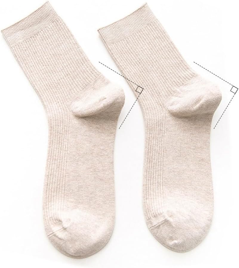 Socks Men S Japanese Right Angled Mid Length Cotton Autumn and Winter Long