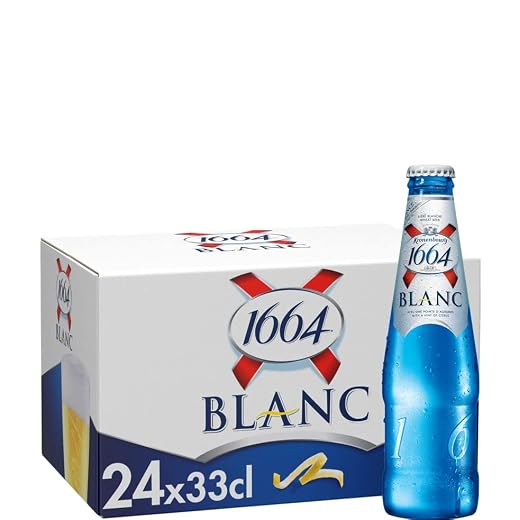 24x Kronenbourg 1664 Blanc Weißbier mit Citrus a 0,33l MEHRWEG 5% Alc. aus Frankreich