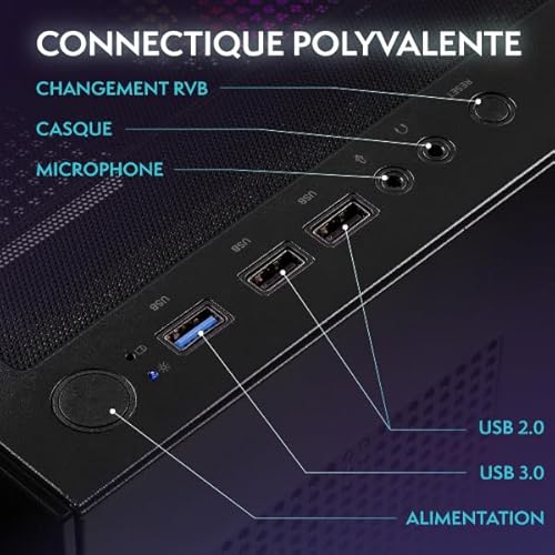 VI-80 PC Gaming Fisso Completo • 22" Monitor • Ryzen 3 3200G 4,0GHz • Radeon Vega 8 • 16GB RAM • 2TB HDD • 240GB SSD • Windows 11 • WiFi - PC Desktop - Immagine 6