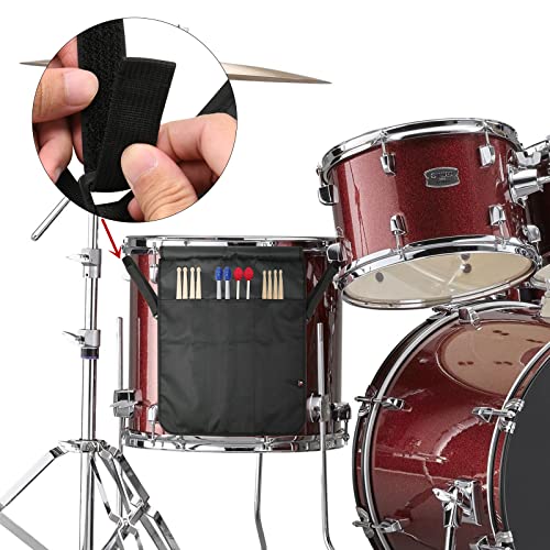 Txesign Drum Stick Bag Drum Sticks Holder For Drumsticks Mallets Brushes Carrying Storage Case Drumstick Hanging Bag With Shoulder Strap Holds Up To 6 Pairs Of Drumsticks #TOP4