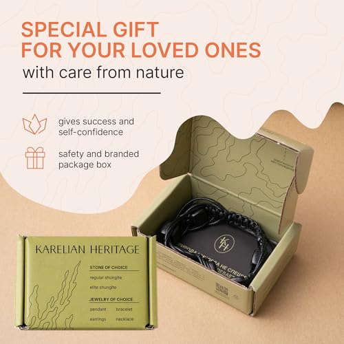 Karelian Heritage Genuine Shungite Shambhala Macrame and Arachne Bracelet | Shungite Stone Jewelry for Men Women | Natural Black Stone Macrame Hand-Made Crystal Jewelry2