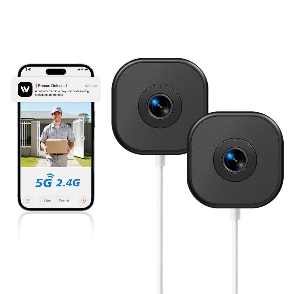 Photo 1 of ***NOT 5G COMPATIBLE***2K Window Camera,5Ghz & 2.4Ghz WiFi Security Camera for Home,120° Wide View,Full Color Night Vision,AI Person/Vehicle/Pet Detection,911 Emergency,US Based Cloud,24/7 Recording,Easy & Quick Install,Pro
