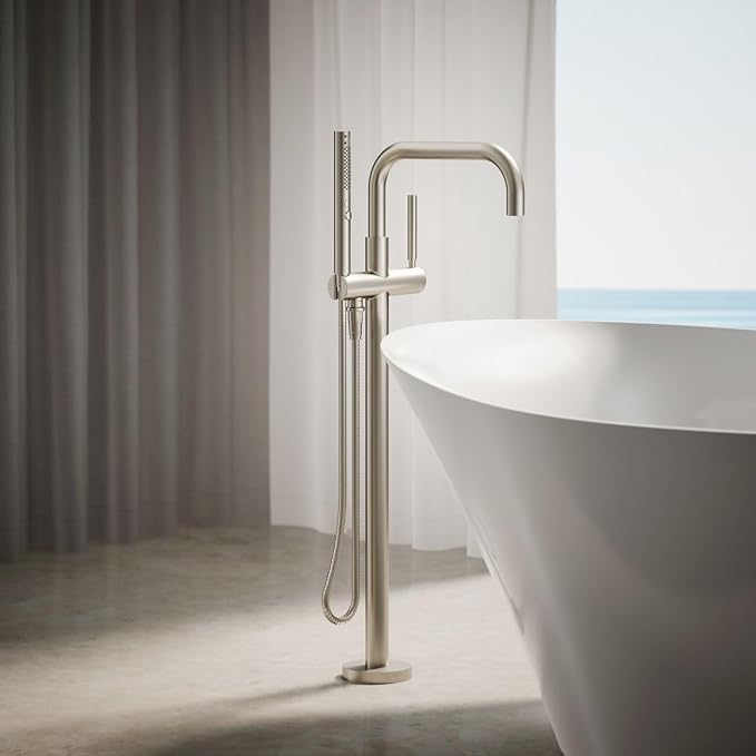 Llave para bañera Purist con ducha de mano miniatura 2