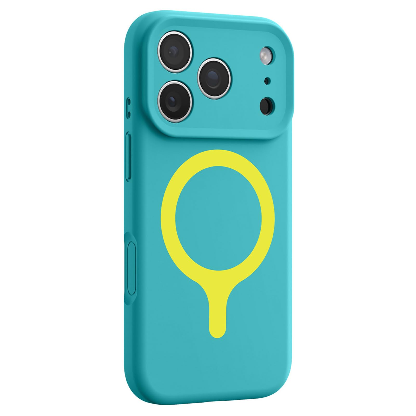 Housse verte iPhone 17 silicone liquide premium protection objectif intégrale