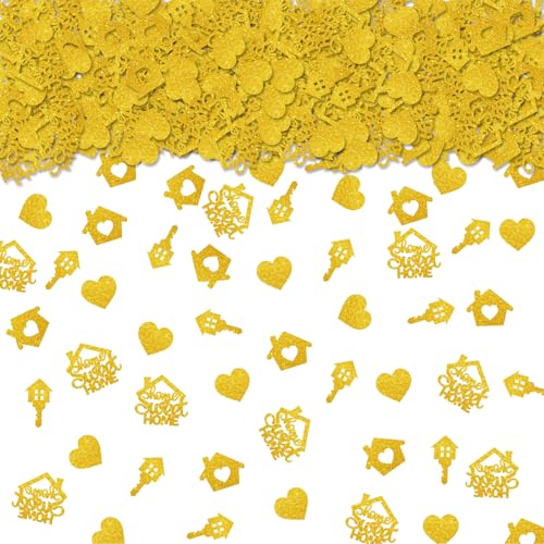 100pcs Home Sweet Home Confetti, House and Key Table Confetti,