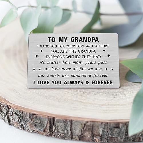 CPLJW to My Grandpa Gifts from Grandchild - Grandpa Birthday Card Gifts - Grandpa Wallet Card Gifts3