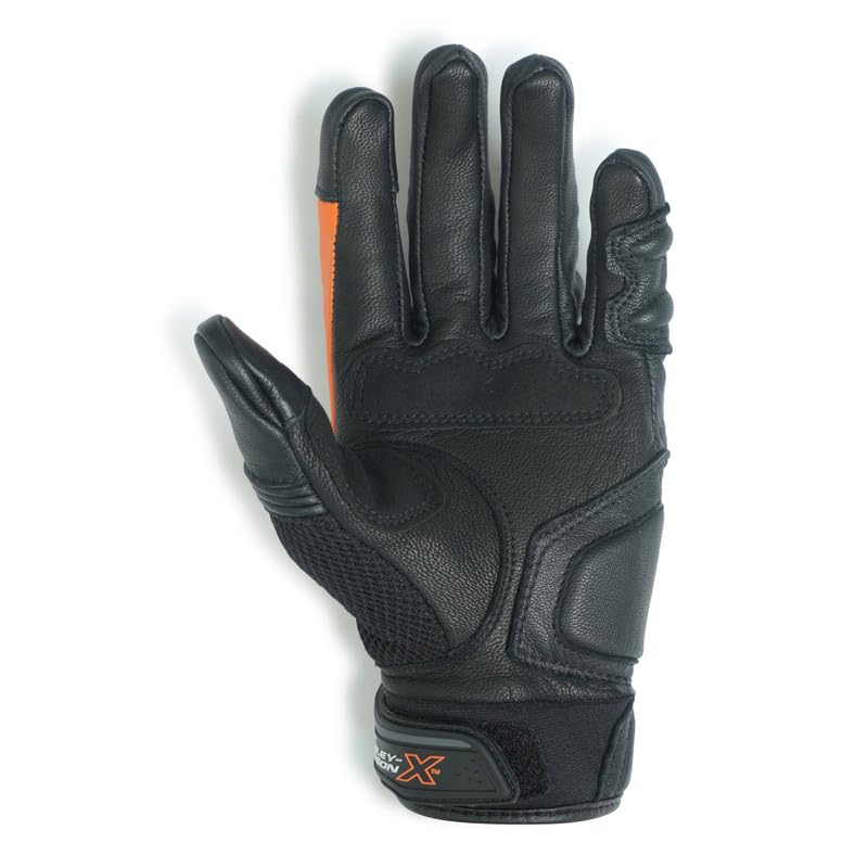 Image of HARLEY-DAVIDSON X Grip Edge Gloves | Padded Palm | Enhanced Control | Full Finger Coverage | Biker Streetwear Design | Color - Black | Size - XL