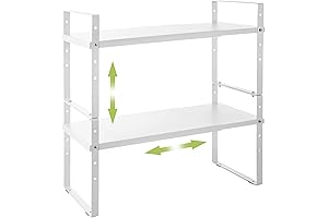 Expandable and Stackable Cabinet Shelves