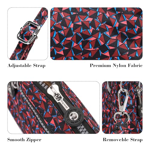 Image of Small Wristlet Wallets for Women Nylon RFID Cross body bag | Cell Phone Purse with Built-In Card Slots for Daily Outings