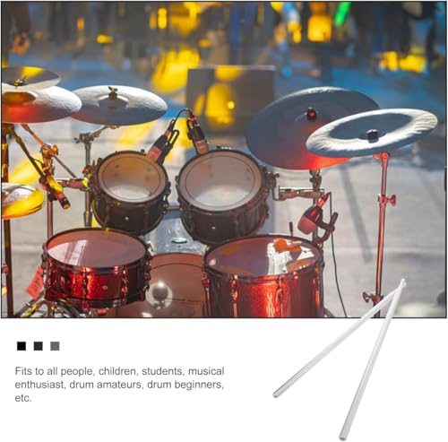1 par de baquetas para batería de aleación de aluminio, modelo 5A, accesorios musicales de percusión (plata) miniatura 6
