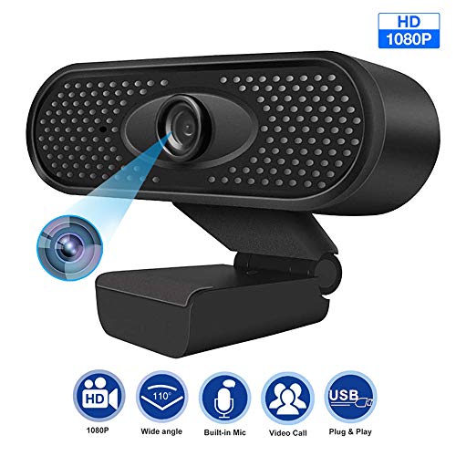 (Fulfilled by Amazon) 1080P HD Desktop Laptop Webcam with Microphone ，USB Camera for Video