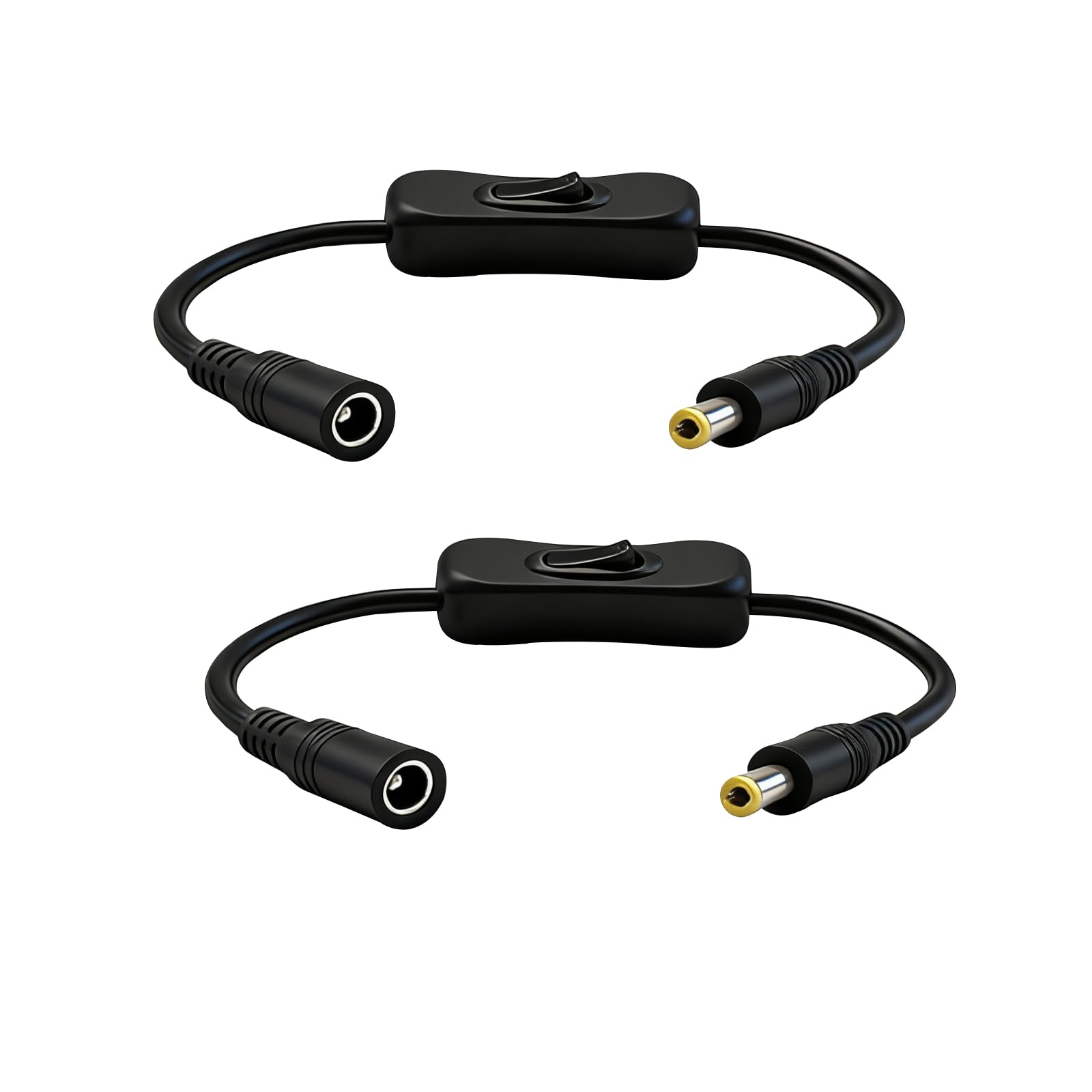 5.5mm x 2.5mm DC Power Cable with On/Off Switch DC 5521/5525 Male to Female (for Bluetooth Speakers, Routers, Projectors, Security Cameras) 5525-Black, 2-image-33