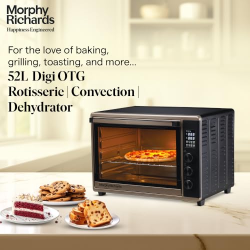 Image of Morphy Richards 52RCD Digi OTG |Large Capacity - 52L |Digital OTG with 8 Preset Menus| Champagne Gold and Black|2 Year Product Warranty