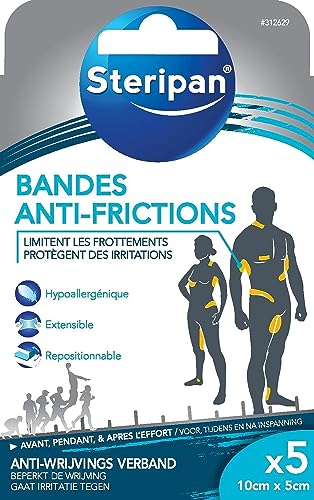 Bandes anti-frictions Steripan protection cutanée contre irritations x5