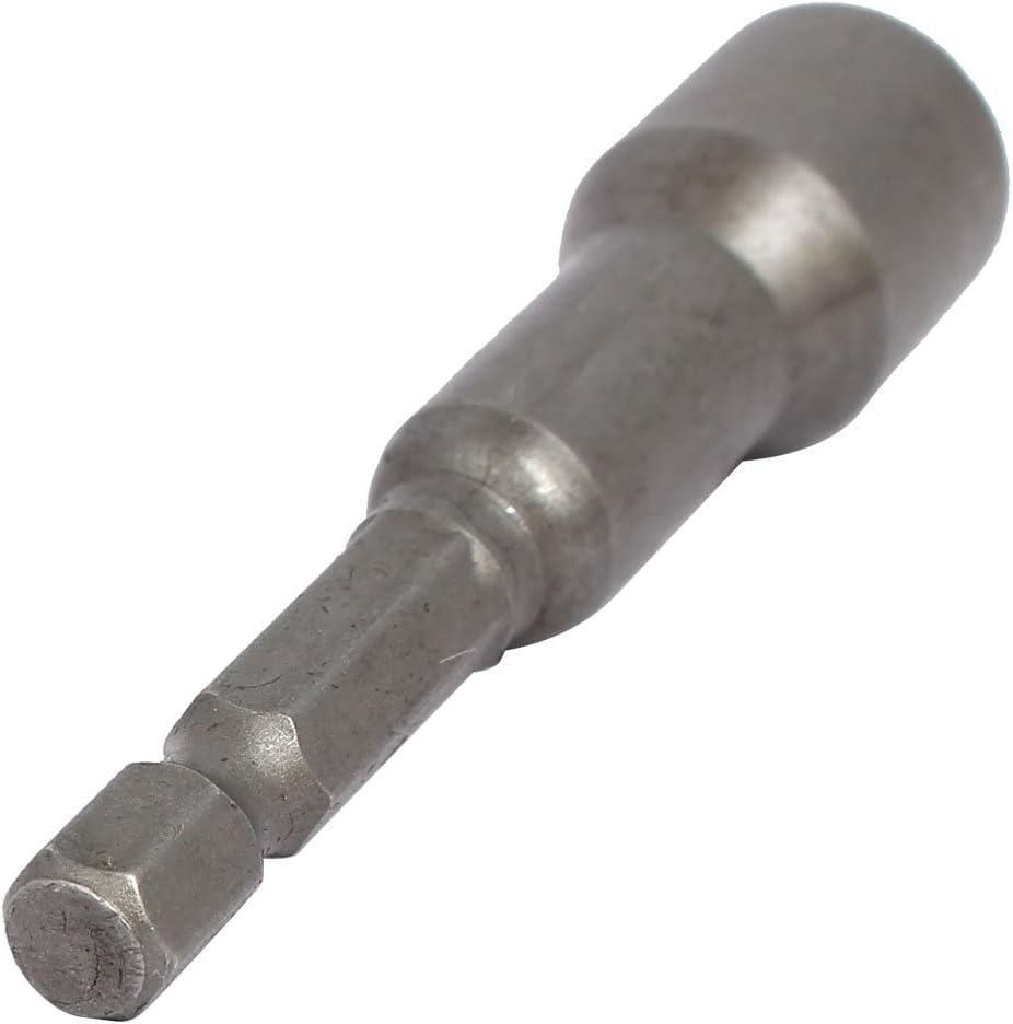 10mm Width Alloy Steel Hex Socket Wrench Nut Setter Driver Bits Gray 10pcs