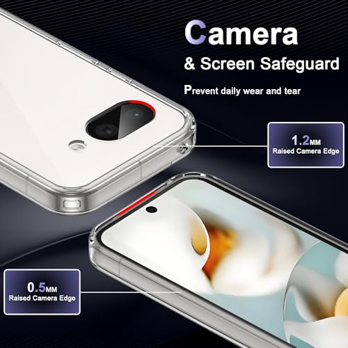 Image of Case for Google Pixel 9a, Military Grade Drop Protection Phone Case, Yellowing Resistant, Anti-Scratch Hard PC Back, Shockproof Hard Ultra-Thin Protective Cover, Clear