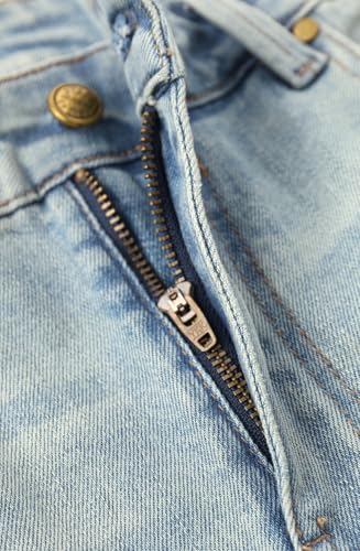 Men's Retro Distressed Washed Ripped Jeans with Stretchy Slim Fit for Daily Comfort Jeans 5