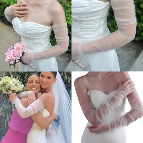 Wedding Gloves For Bride And Bridesmaids Evening Parties Fingerless Arm Sleeves Arm Gloves For Formal Special Occasion2