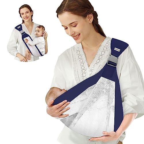 Image of Baby Carrier Newborn to Toddler, Ergonomic 3D Mesh Baby Wraps Carrier, Adjustable Baby Sling, Lightweight Breathable Baby Carrier Wrap with Thick Shoulder Straps for 0-36 Months Infant