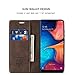 Samsung Galaxy A30/A20 Case,Samsung Galaxy A30/A20 Wallet Case Cover, Magnetic Stand Flip Protective Cover Leather Flip Cover Durable Shockproof Protective Cover for Samsung Galaxy A30/A20(Coffee)