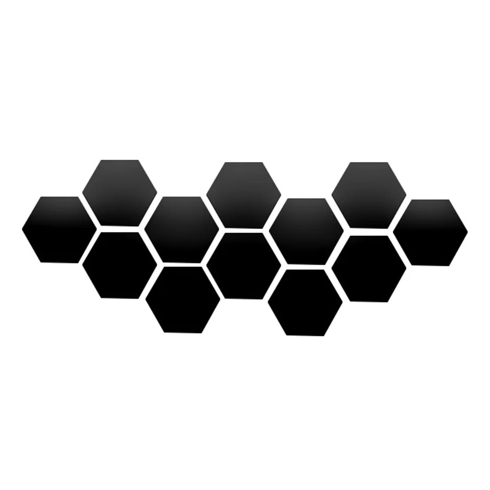 Hexagonal Mirror Wall Sticker 6/12pcs 3D Mirror Wall Sticker Hexagon Decal Home Decor DIY Self-Adhesive Mirror Decor Stickers Art Wall Decoration 150mm Large(12PCS Black,S 80x70x40mm)