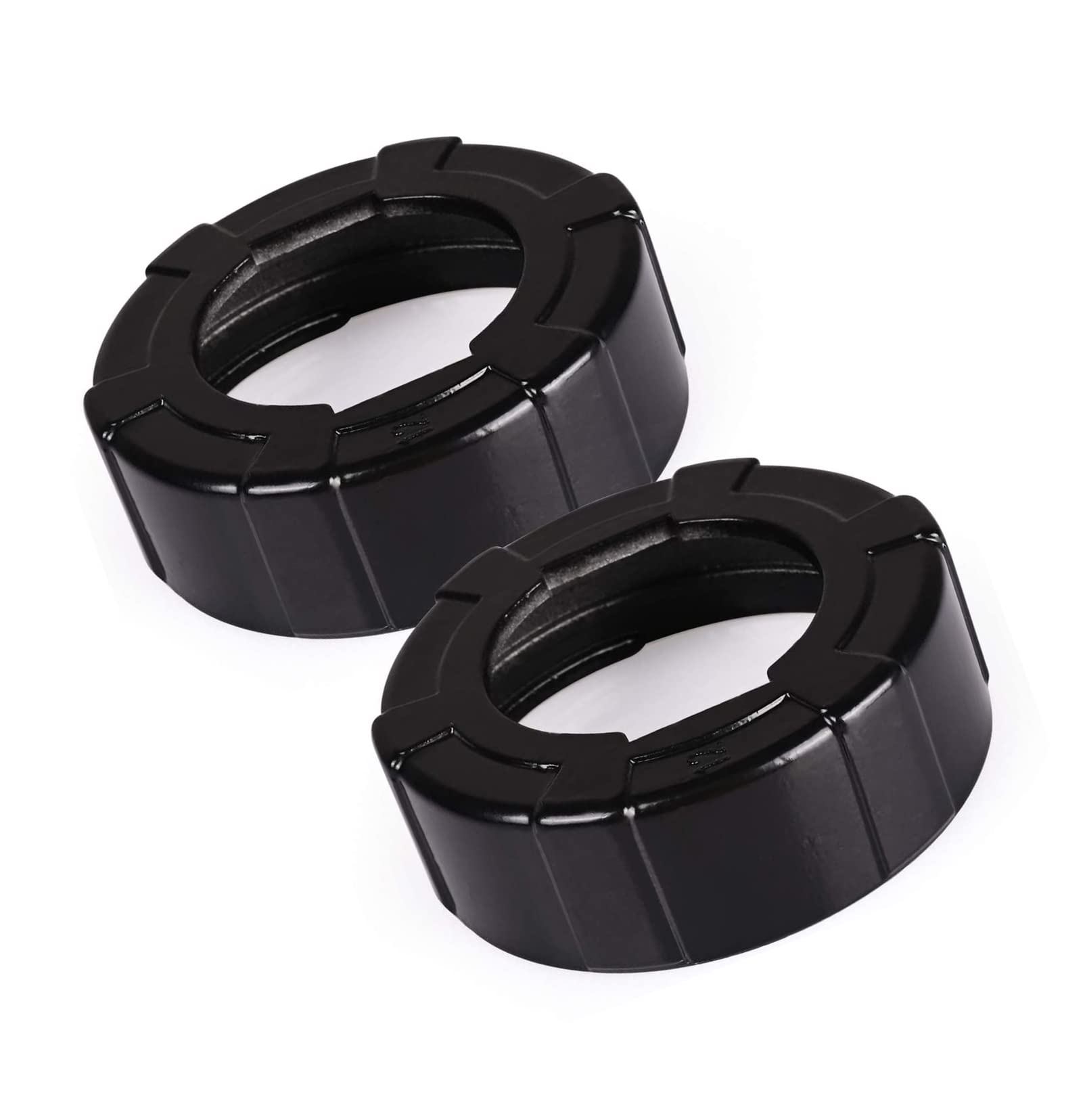 Two universal black sausage caulk gun aluminum covers