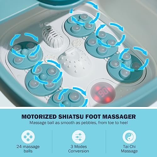 Knqze WYC-16P Collapsible Foot Spa Electric Rotary Foot Massager Bath thumb #1