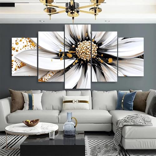 Fleur diamond painting 5D Mefooge pour décoration de salon - 3